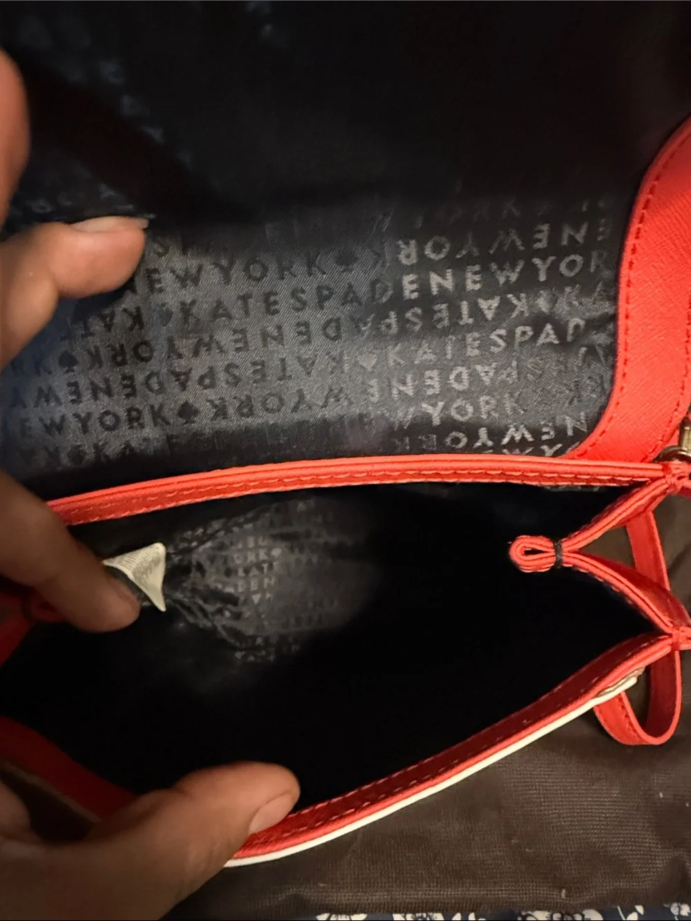 kate spade Red and Cream Fox Crossbody Shoulder Bag